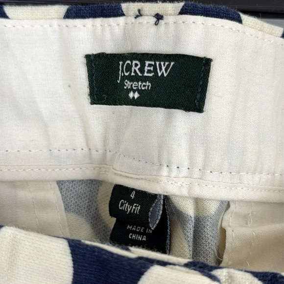 J. Crew Navy and Cream Polka Dot Pants - Picture 3 of 8